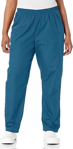Cherokee Uniformes médicos para mujeres Pantalón cargo de tiro natural cónico de vestir con 4 bolsillos, tela resistente a la decoloración - 4200