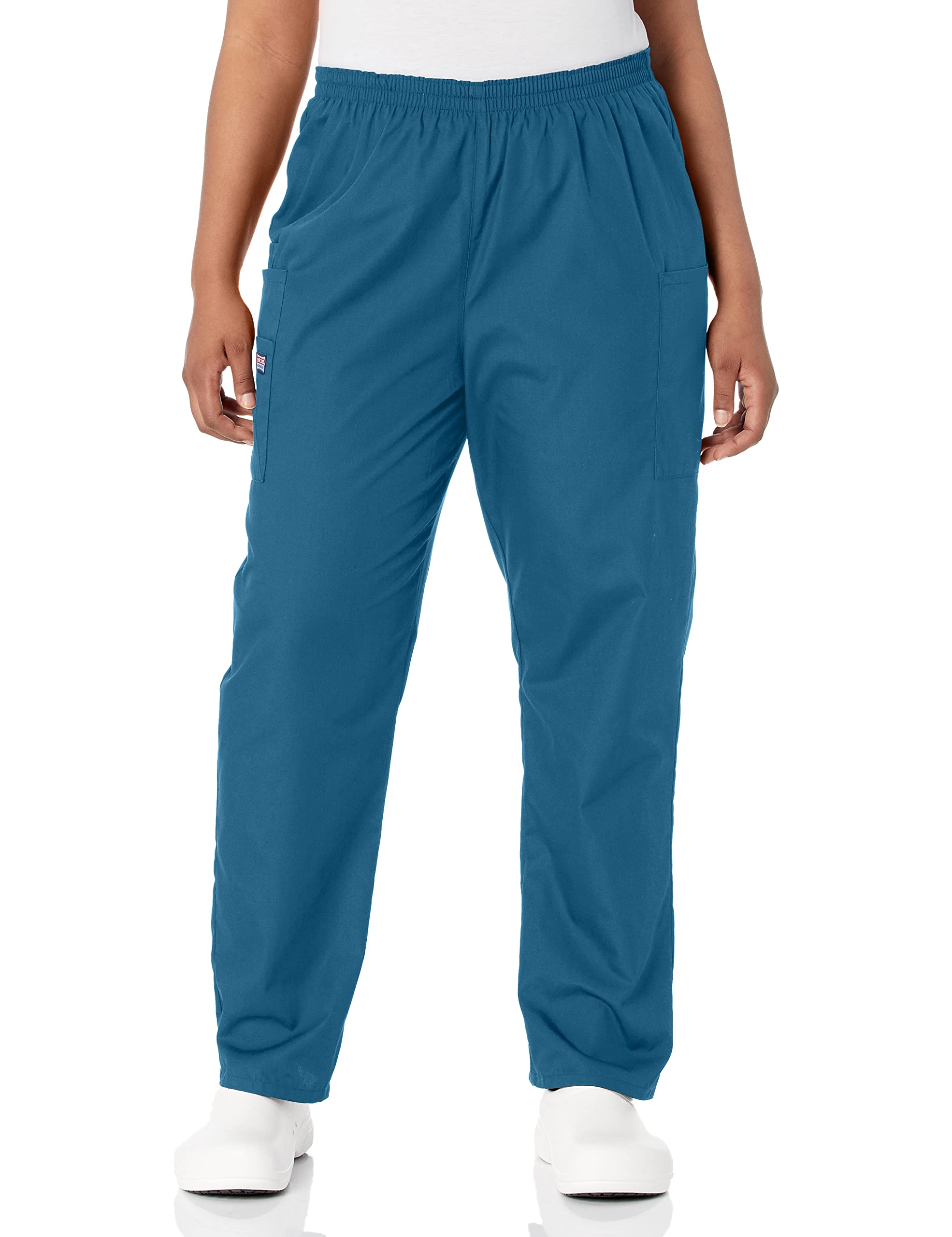 CHEROKEEWomen's Workwear Elastic Waist Cargo Scrubs Pant Medical