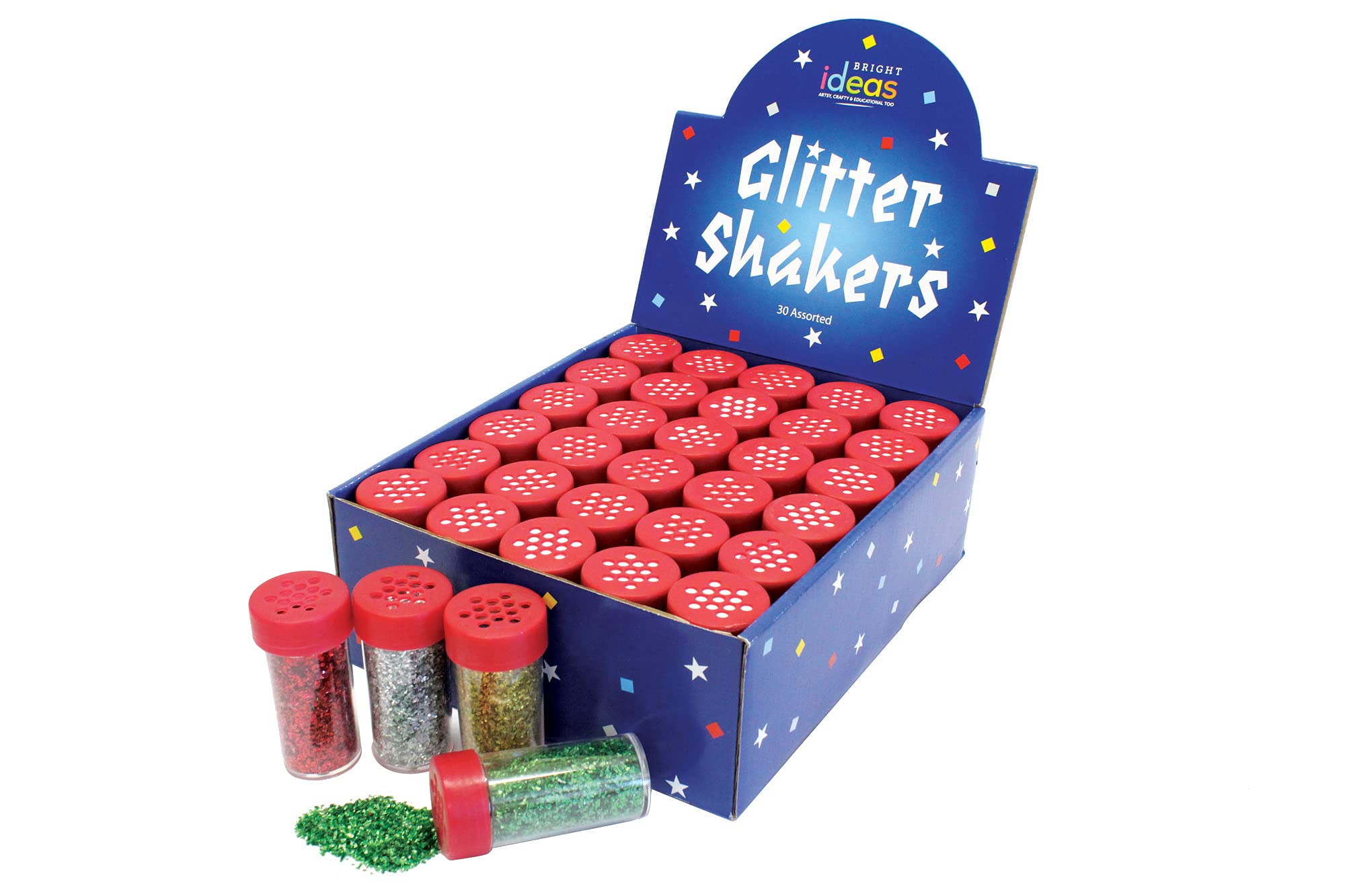 Bright Ideas Glitter Shakers CDU 18g Assorted Pack of 30 AR01715
