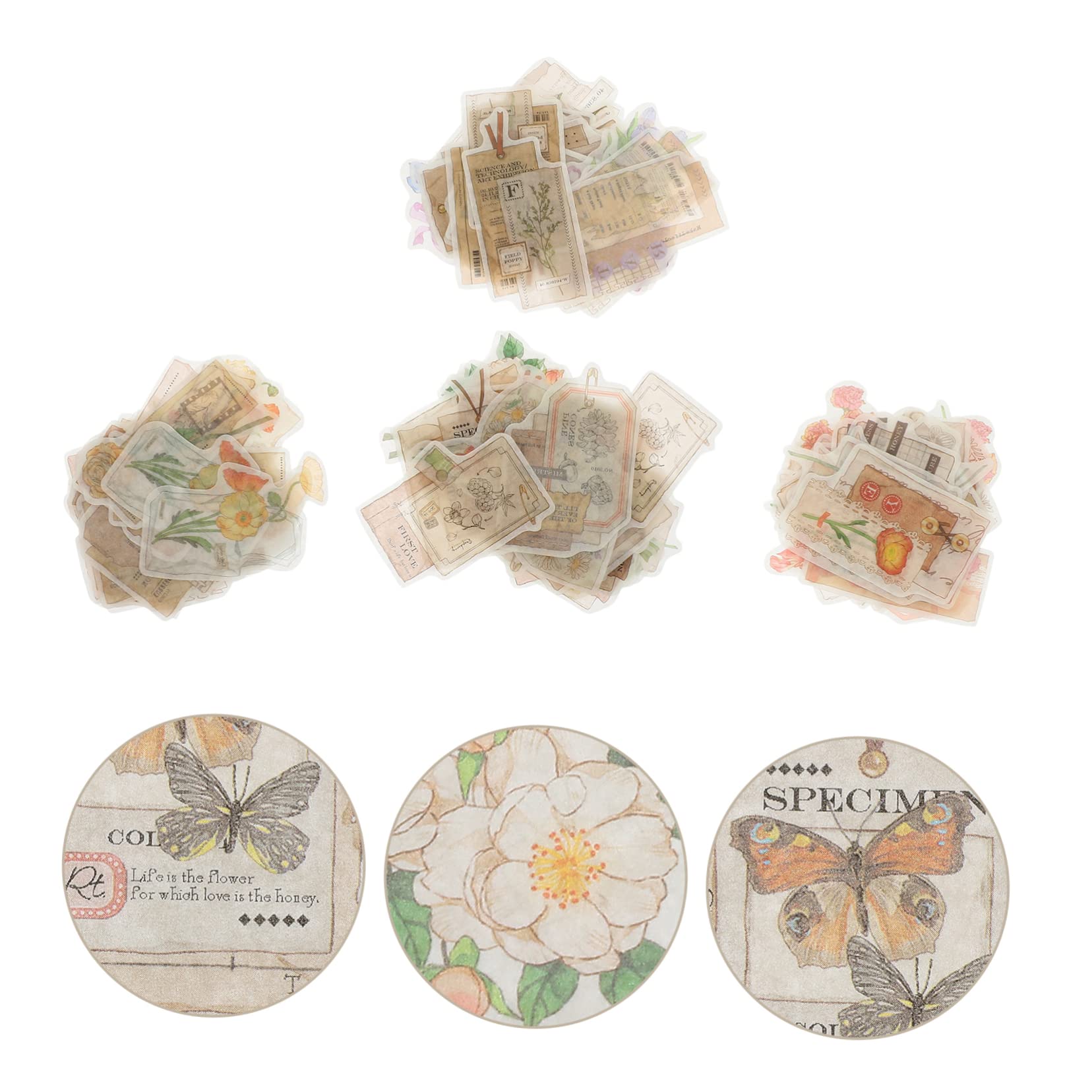 NUOBESTY 20sets Adesivi Creativi per Scrapbooking Pacchetti di Stickers Autoadesivi per Diario Album Fotografico e Fai da Te Stili Vari e Unici per Decorazioni Personali