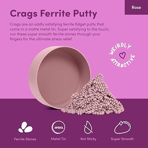 Miniatura 62 de Speks Crags- Masilla de ferrita, + de 500 piedras de ferrita en una lata, juguete de escritorio antiestrés p/la ansiedad, p/adultos y adolescentes