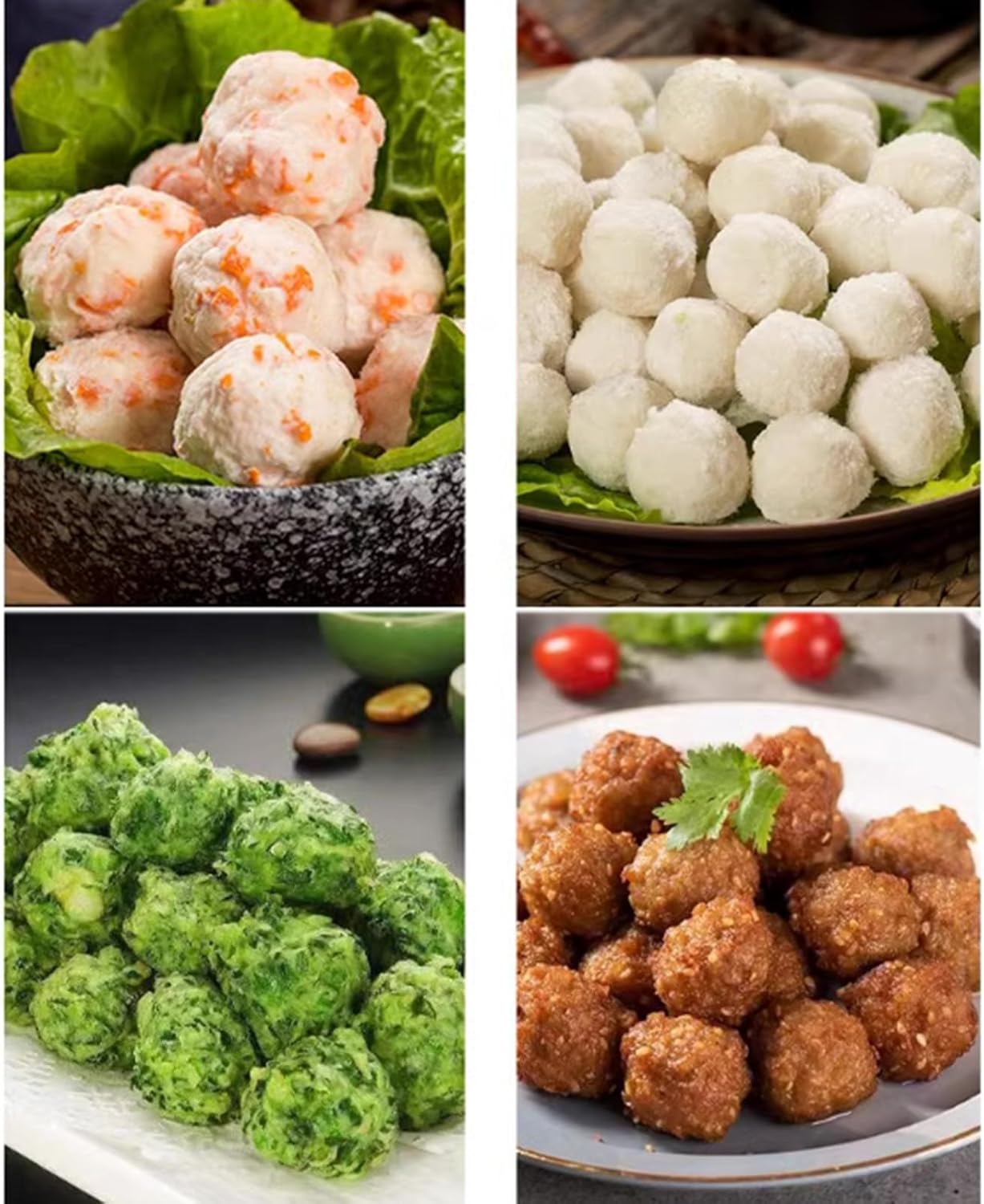 Commercial Meatball Forming Machine, Manual Meatball Mold Tool, with 2 Pcs Mold, Stainless Steel Meat Ballers, for Fish Vegetables Shrimp Meatballs