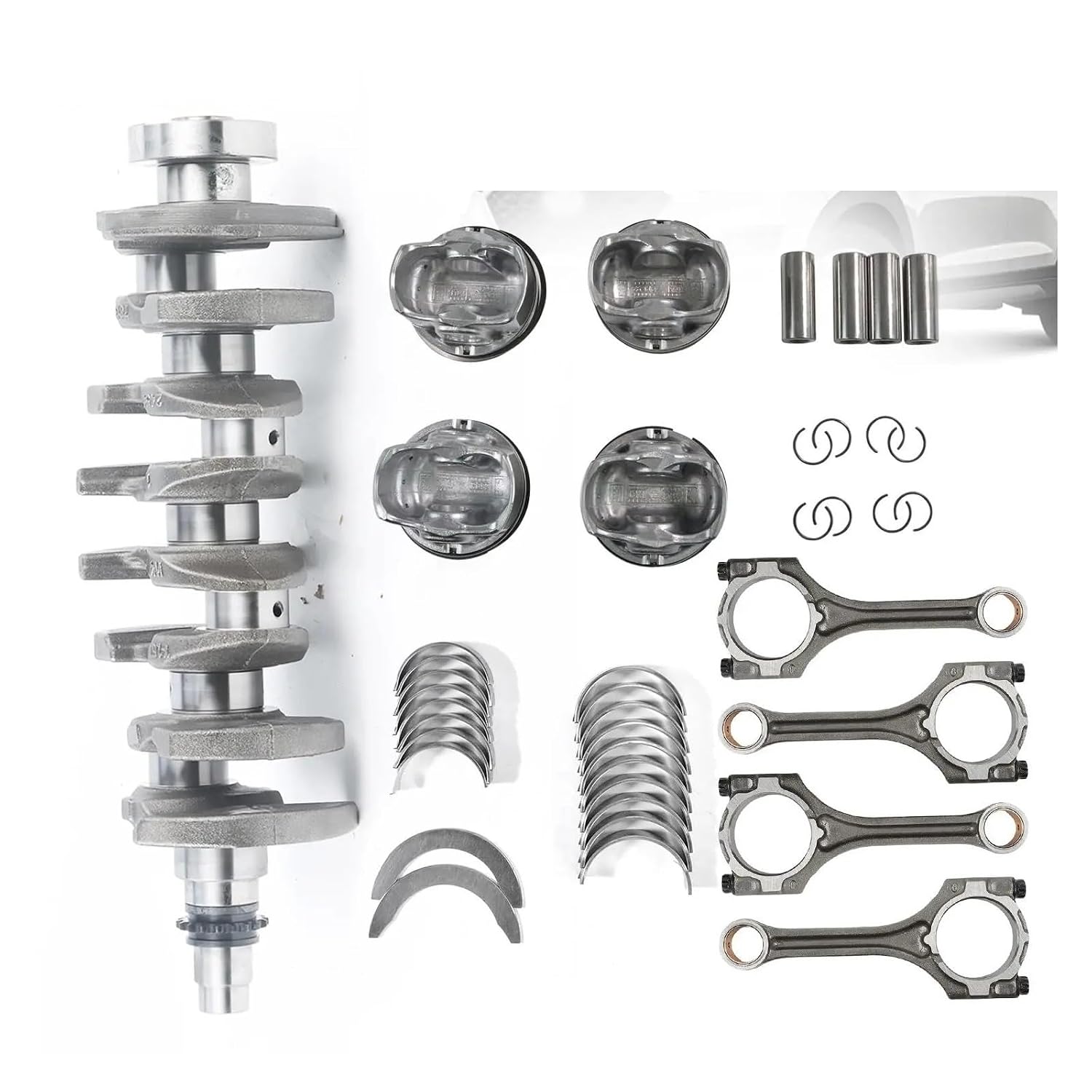 G4FJ 1.6T Engine Crankshaft Pistons Rings Set Connecting Rods Con Rod & Crankshaft Main Bearing Compatible for Hyundai Compatible for Kia 2011-2019