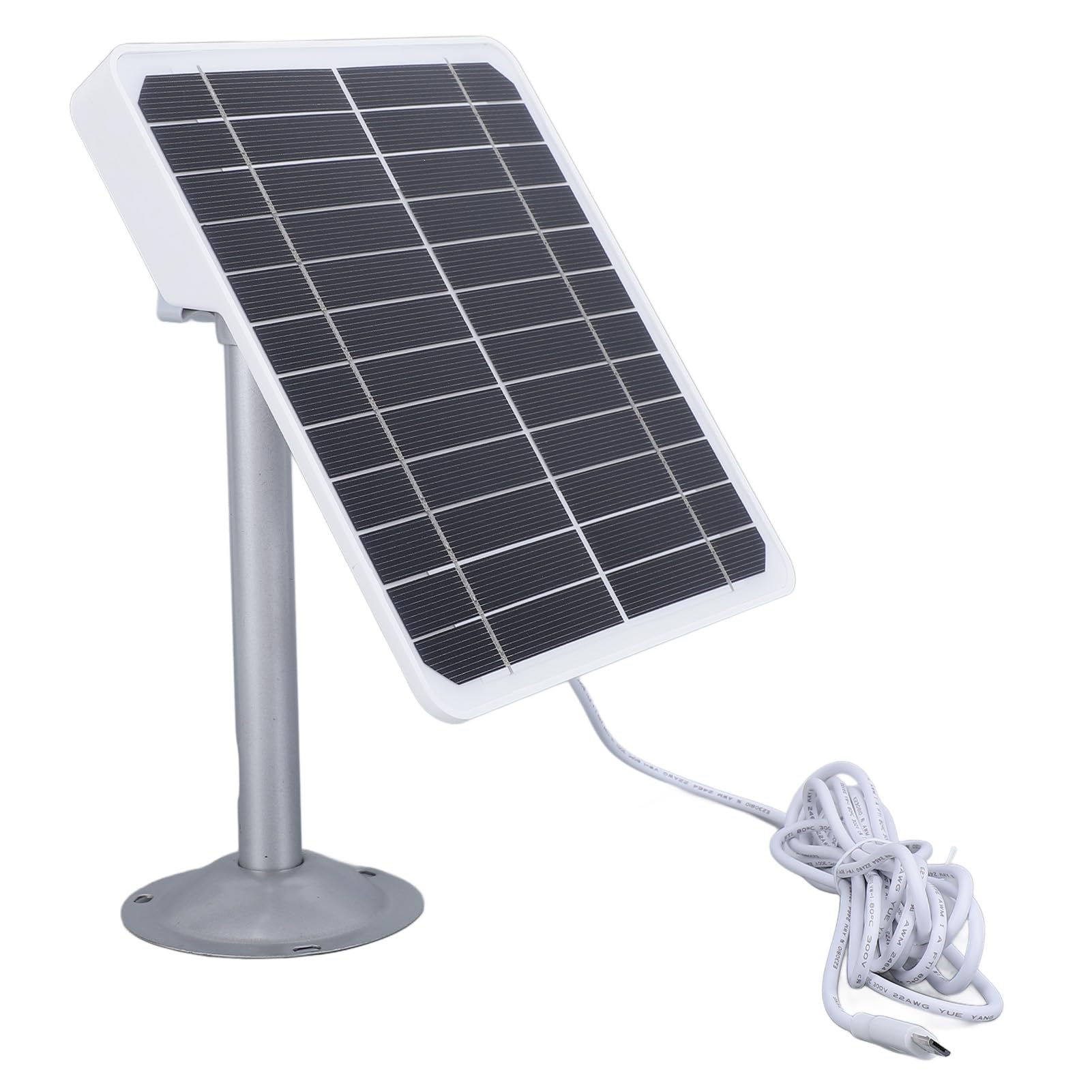 Panneau Solaire avec Caméra 20w 5V, étanche IP68, Panneau Solaire Monocristallin à Haute efficacité pour la sécurité de la Maison, Mangeoires pour la Faune