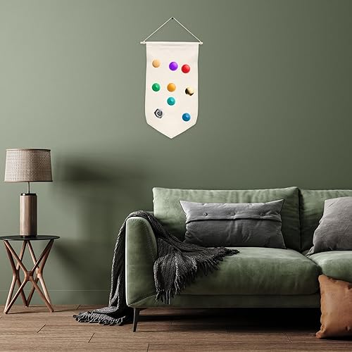 Miniatura 4 de PATIKIL Pancarta esmaltada para exhibición, paquete de 2 unidades de lona de 21 pulgadas de longitud, soporte para colgar en la pared para colgar en