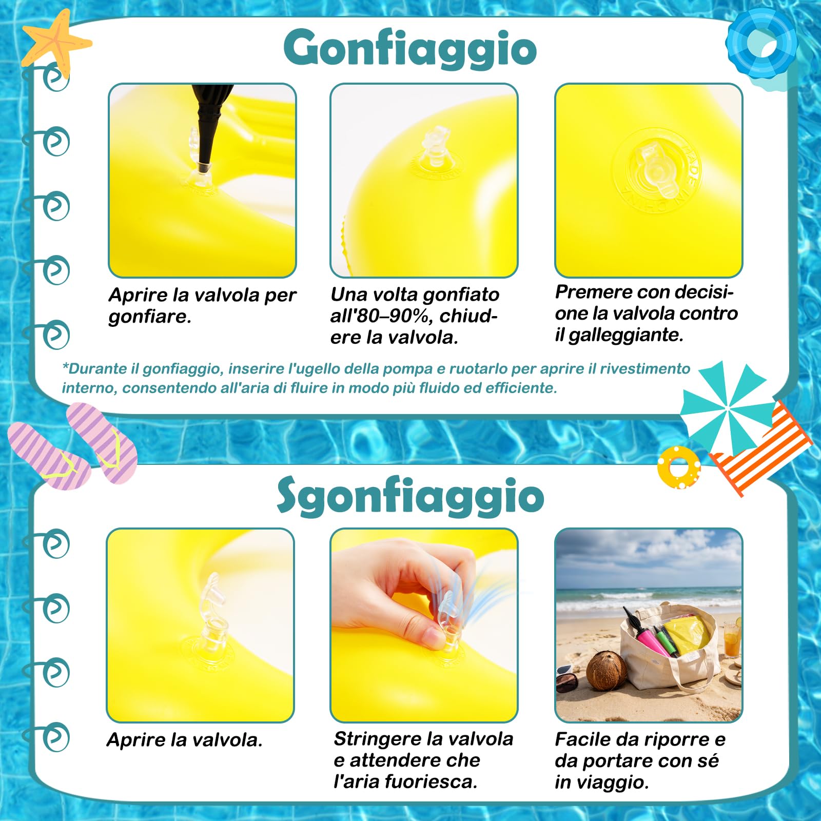 CYFIE Giocattolo per Piscina Tic Tac Toe, Gonfiabile, 3 x 3, con 10 Palline e 2 Pompe, Giocattolo per Adulti, Accessori per Piscina, Divertimento per Piscina, Spiaggia e Giardino, Giocattolo