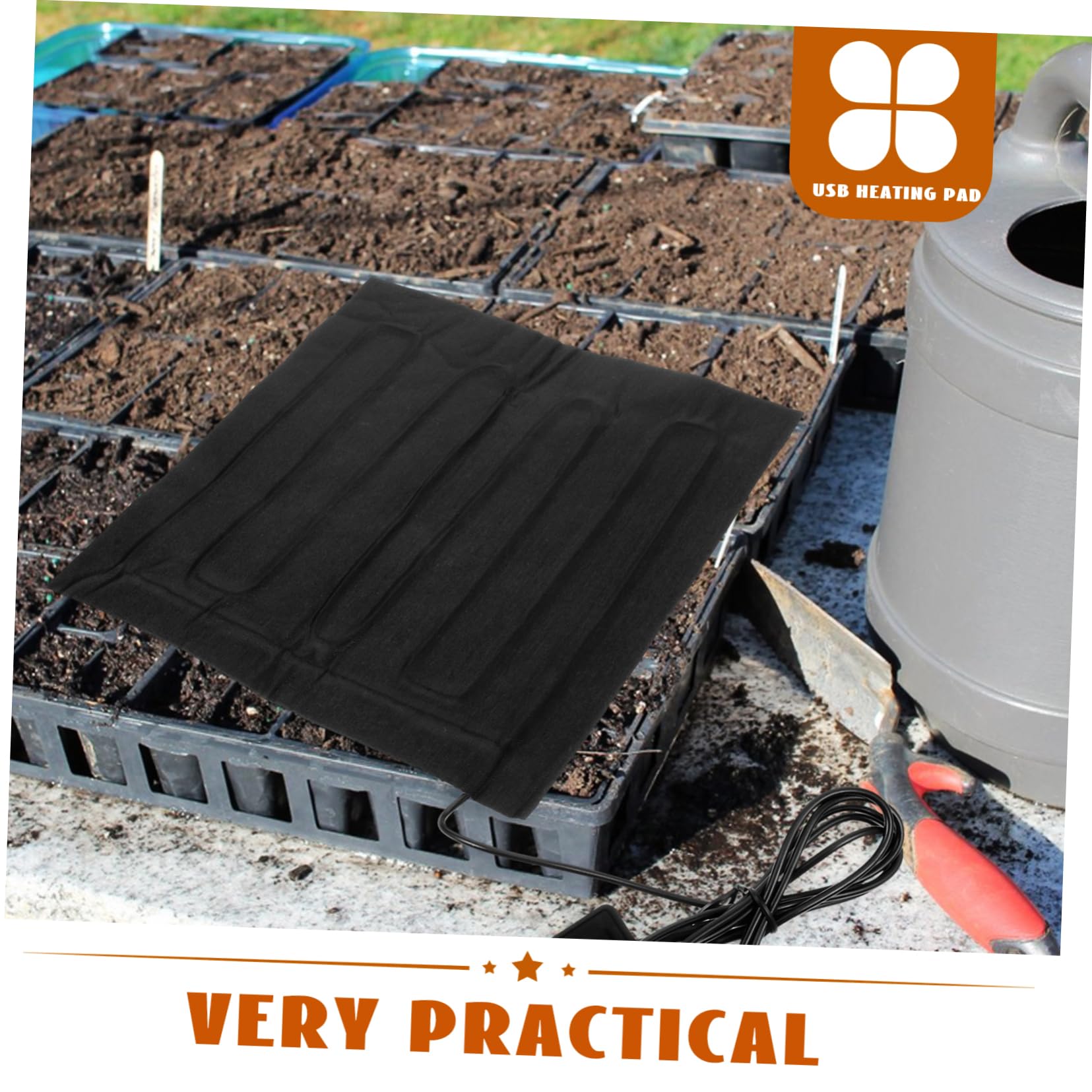 Kisangel 4pièces Chauffage Mat pour Germination Plantes Coussin USB Énergétiquement pour Culture De Et Plantes