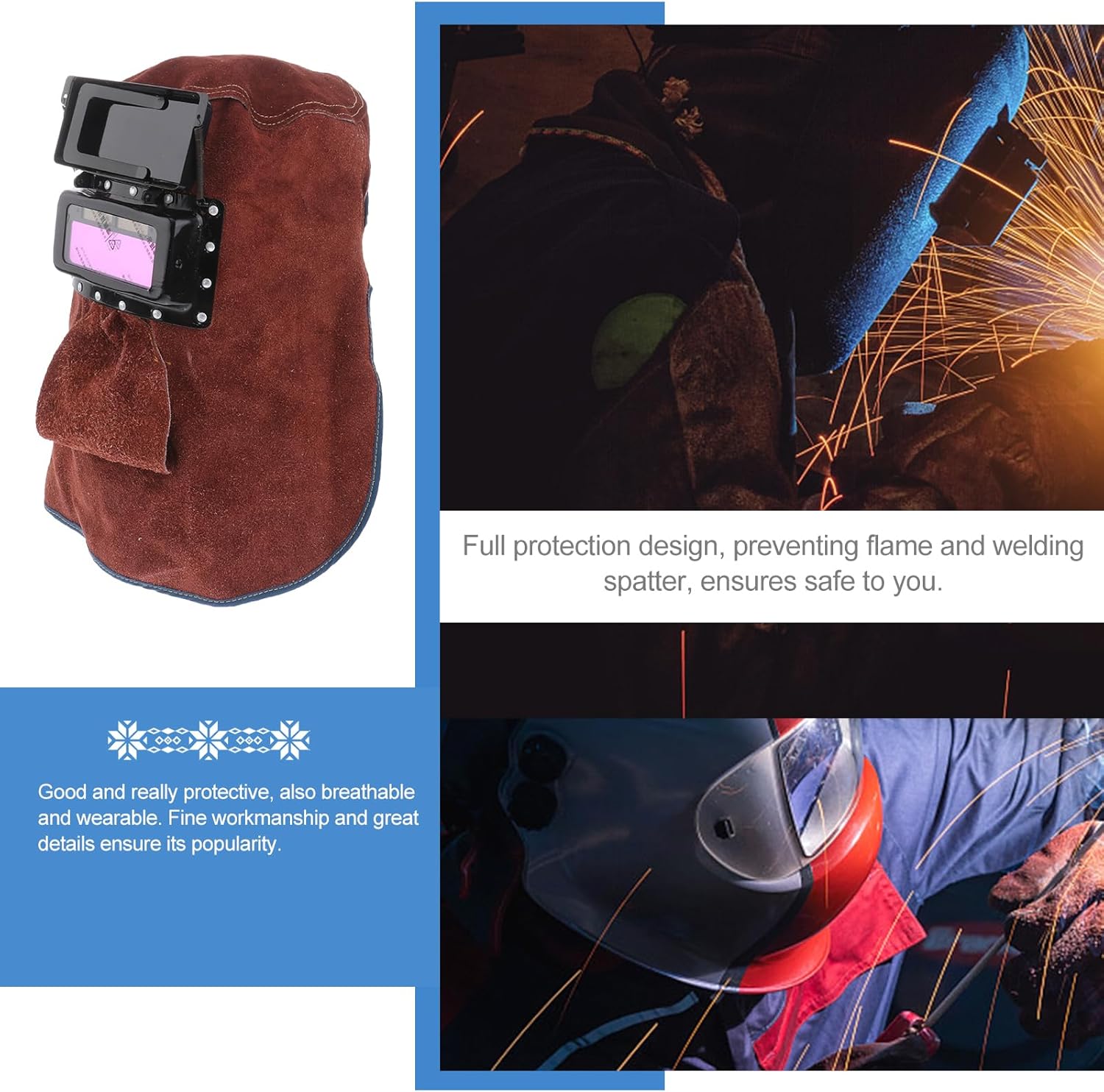 Leather Welding Mask Provides Full Protection