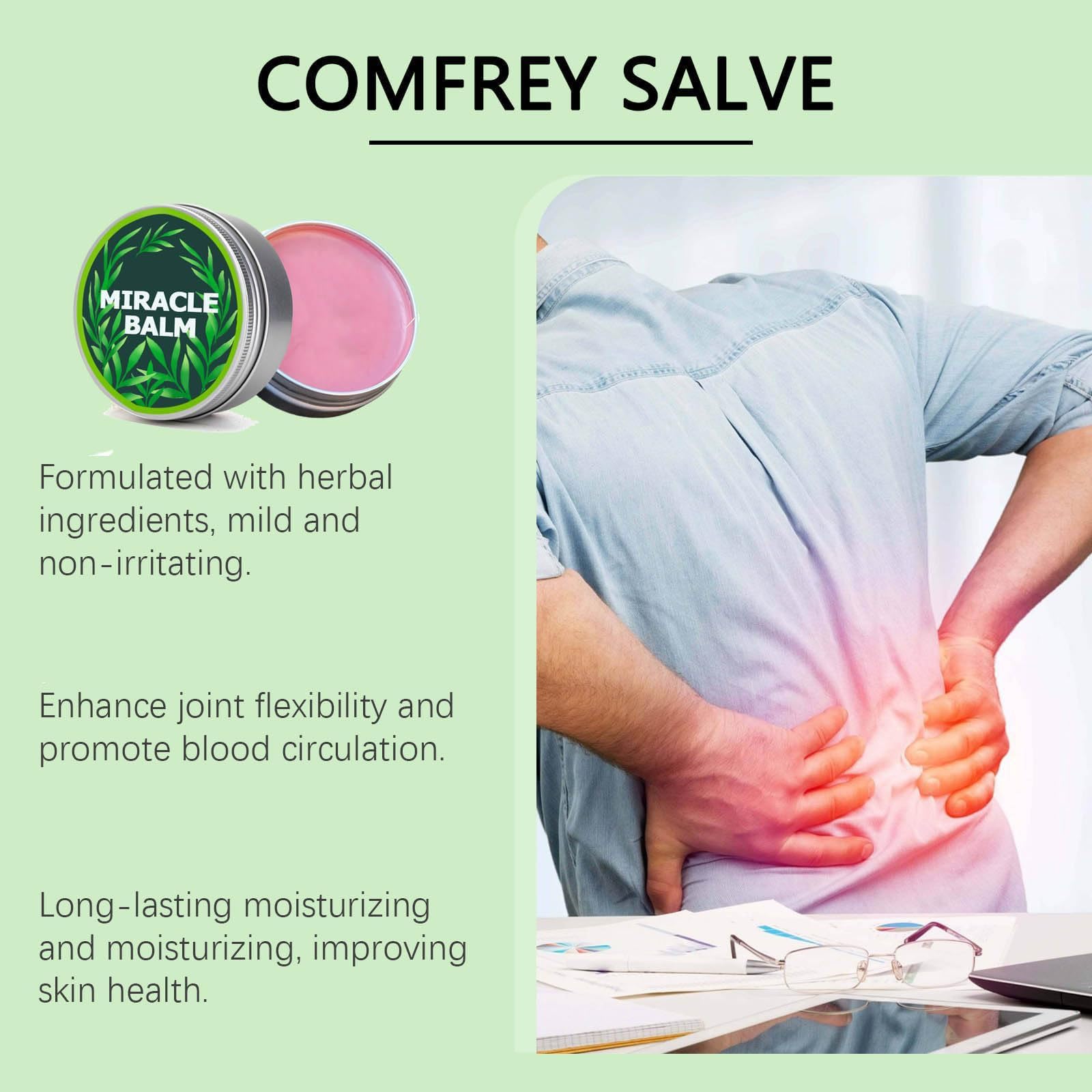 Baumelis Baume Miracle Crème Relaxante Pour Les Articulations Pour Des Parties Du Corps Comme Le Dos, Les Mains, Les Pieds, Détendu Et Confortable (2 PCS)