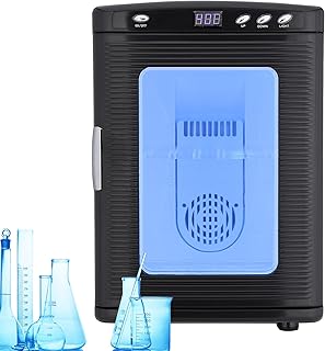 25L Scientific Incubator for Eggs, Heating & Cooling Digital Incubator Laboratory, Precise Temperature Control from 10 to 60°C (72°F to 140°F), Lab Incubator with Handle, AC and DC Power, Black