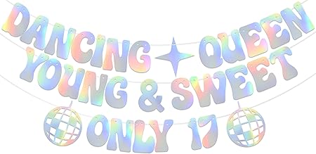 Happy 17th Birthday Banner Backdrop - 17 Birthday Party Decorations Supplies For - View #2