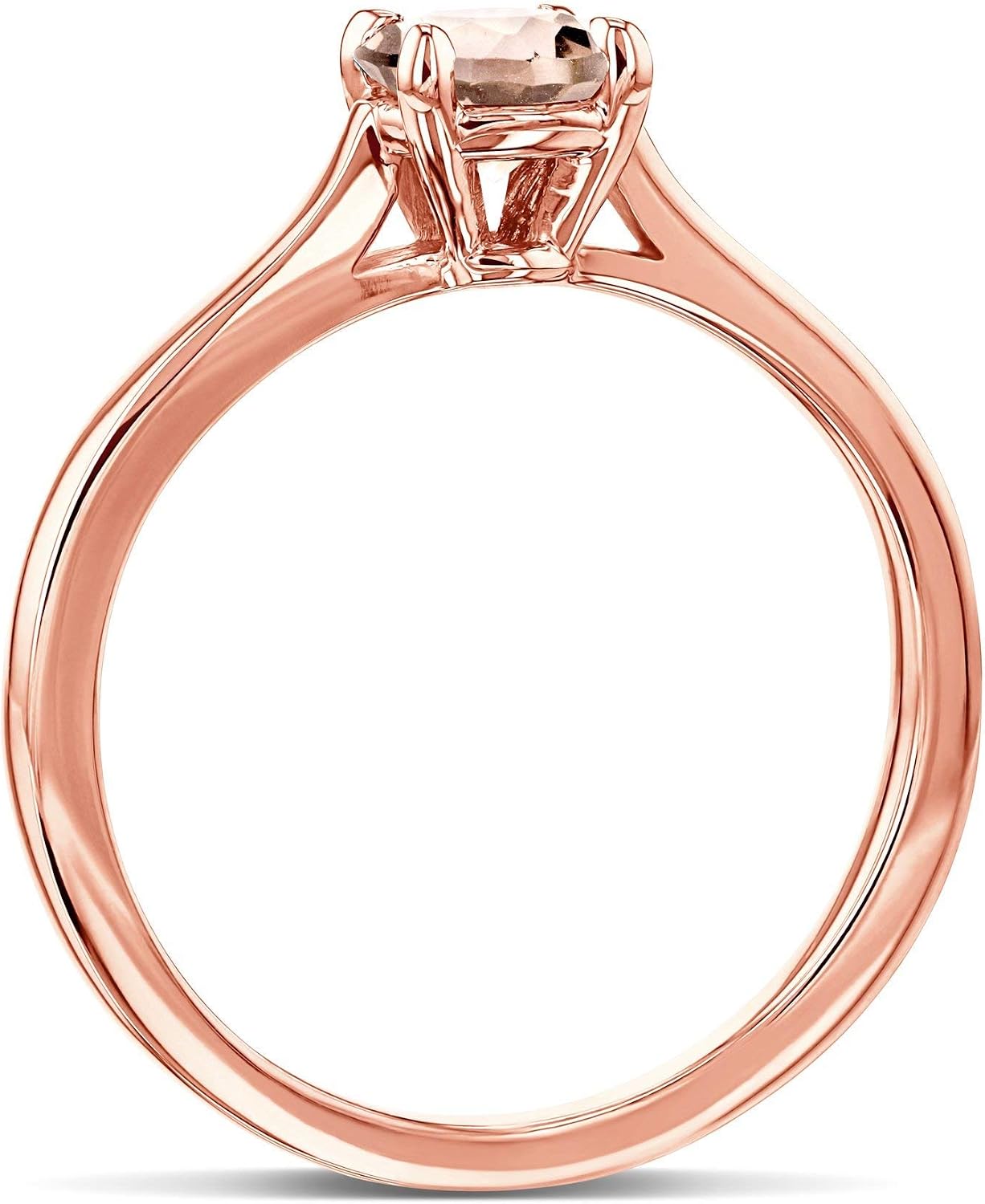 Kobelli 5mm Morganite Ring 14K Gold