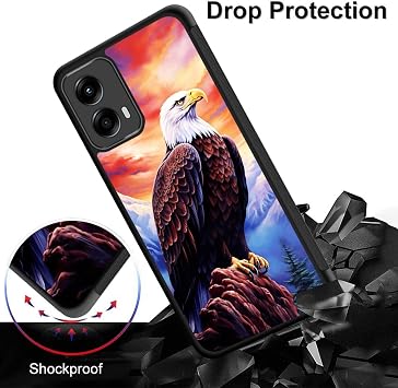 for Moto Edge 2024 ケース タイヤの縁ズレ防止加工 かわいい デザイン 耐衝撃 バンパー 全面保護 ハゲワシ