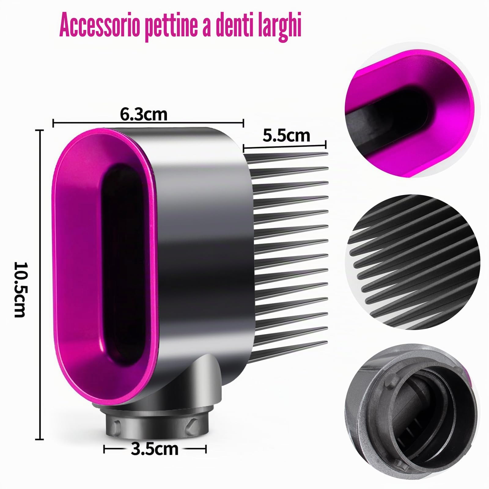 Pre-Styling Trockneraufsatz Düse mit Kamm für Dyson Airwrap Styler HS01 HS05 HS08 Rotierende Lockenwickler Haarstyler-Zubehör