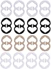 W-Plus Bra Strap Clips, Bra Extender 3 Hooks, Bra Clips and Bra Straps Holder - Conceal Straps - Cleavage Control, Black+white+beige+clear 16 Pcs, L