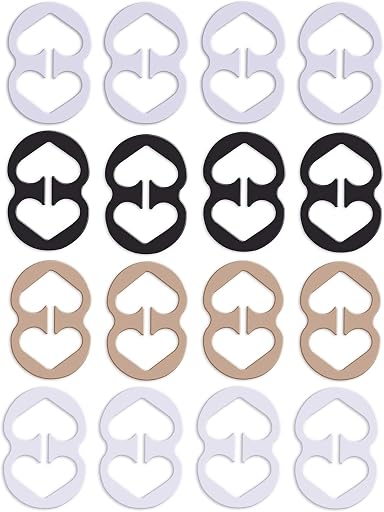 W-Plus 16PCS Bra Strap Clips to Make Racerback - Bra Strap Holders for Slipping, Bra Clips for Conceal Straps - Bra Converter Cleavage