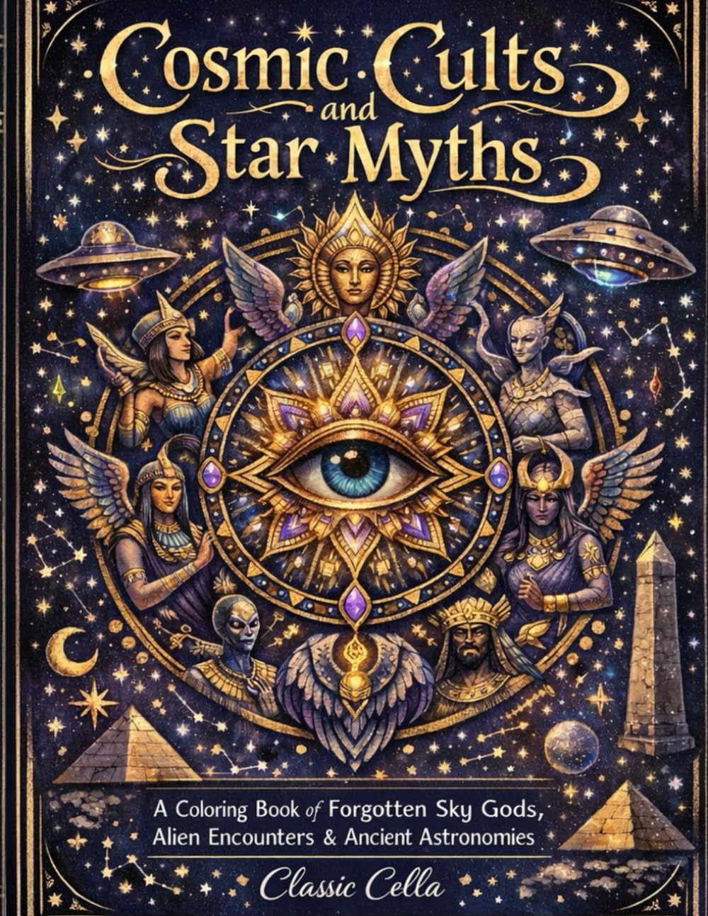 Cosmic Cults and Star Myths: A Coloring Book of Forgotten Sky Gods, Alien Encounters, & Ancient Astronomies