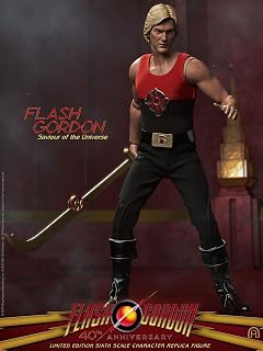 Big Chief Studios Flash Gordon - Figura de escala 1:6, color dorado, negro