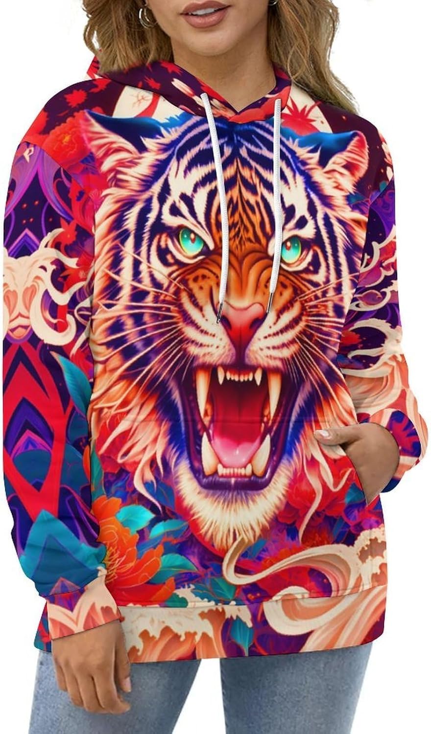 Unisex 3D Printed Hooded Sweatshirt Casual Pullover Hoodie with Big Pockets - Image 6