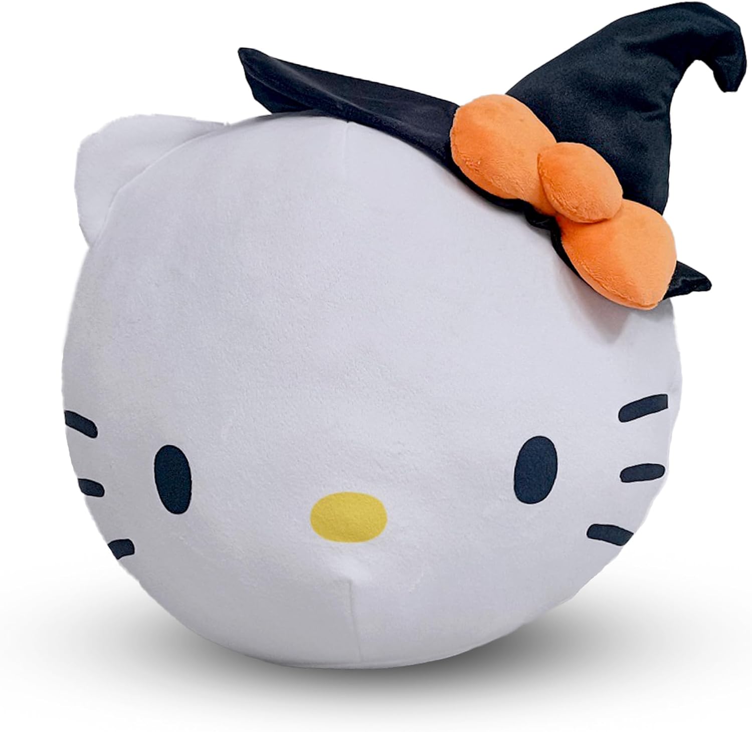 Northwest Sanrio Hello Kitty Halloween Plush, Witch with Hat Cloud Pillow, 11in – Cat Plush Throw, Magical Squishy Toy & Decor