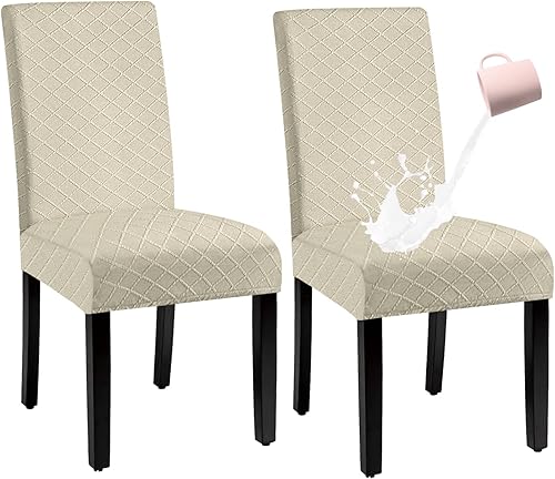 Miniatura 38 de Juego de 6 fundas impermeables para sillas de comedor extragrandes (caqui, juego de 6 XL))