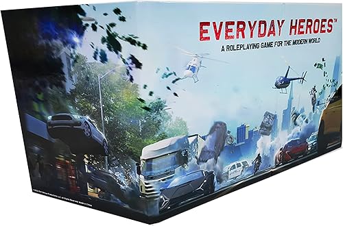 Miniatura 6 de Evil Genius Games Everyday Heroes GM Screen - El juego de rol, accesorio de RPG Gamemaster, pantalla de 4 paneles, juegos de genio malvado, en el