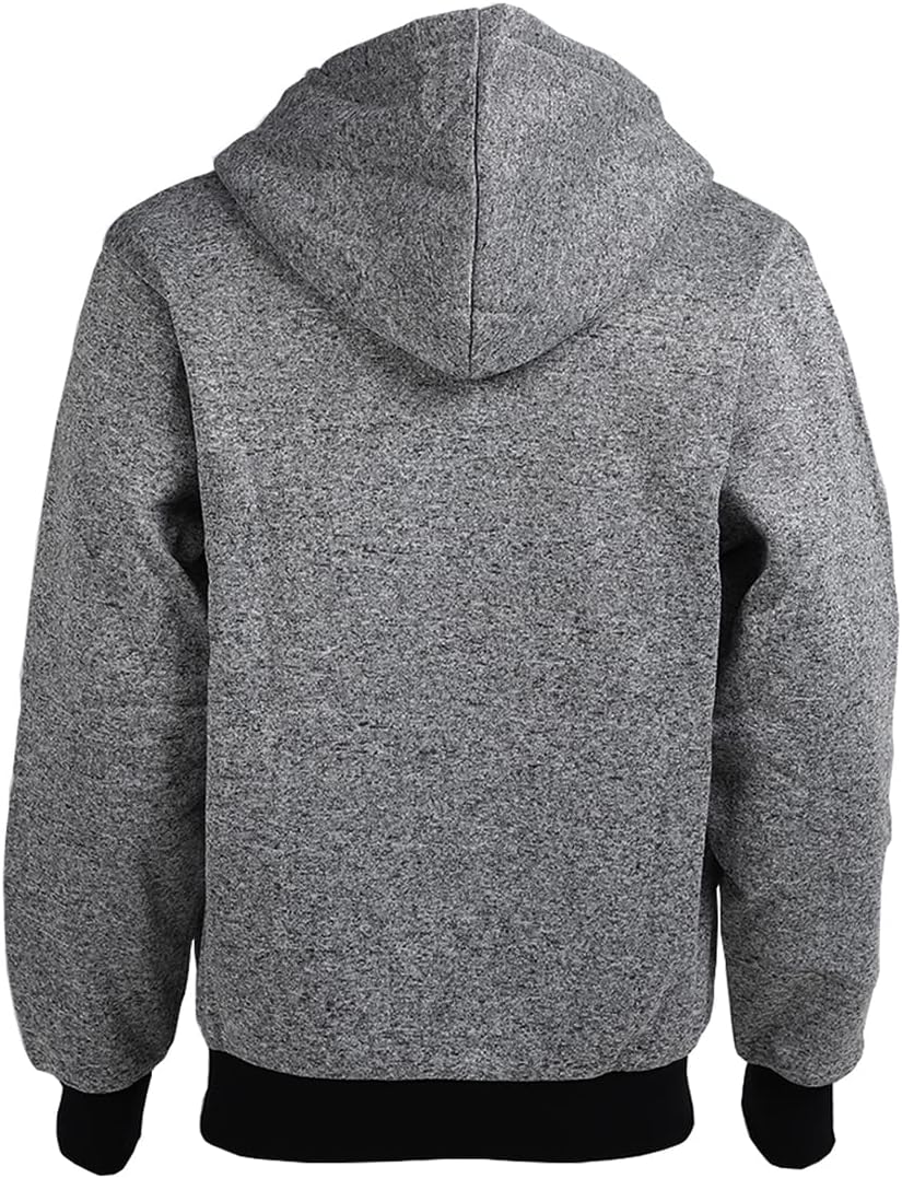 Gary Com Heavyweight Sherpa Hoodies for Men, Thick Fleece Lined Full Zip Up Winter Warm Sweatshirts Work Jackets