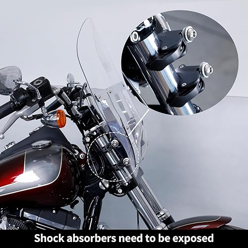 Miniatura 4 de TCMT 2 Pairs 39mm Detachable Windshield Clamps Fits For Harley Sportster XL 1200 883 1988-2022 Seventy-Two Forty-Eight Iron 883 XL883N 2009-2022