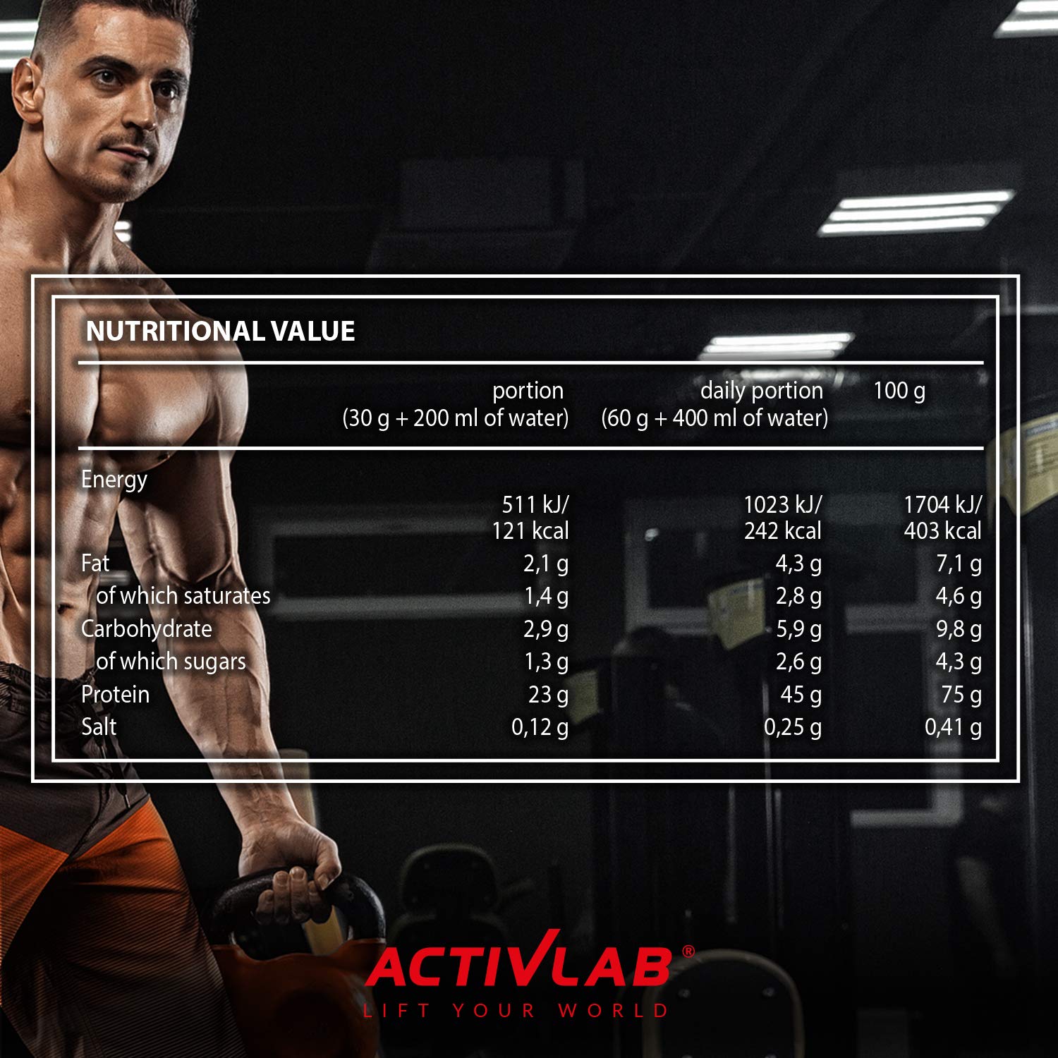 ACTIVLAB - Gainer de Masse Musculaire avec Protéine de Lactosérum Faible en Sucre - 700g Vanille - 23 Rations - musculaire WPC 80
