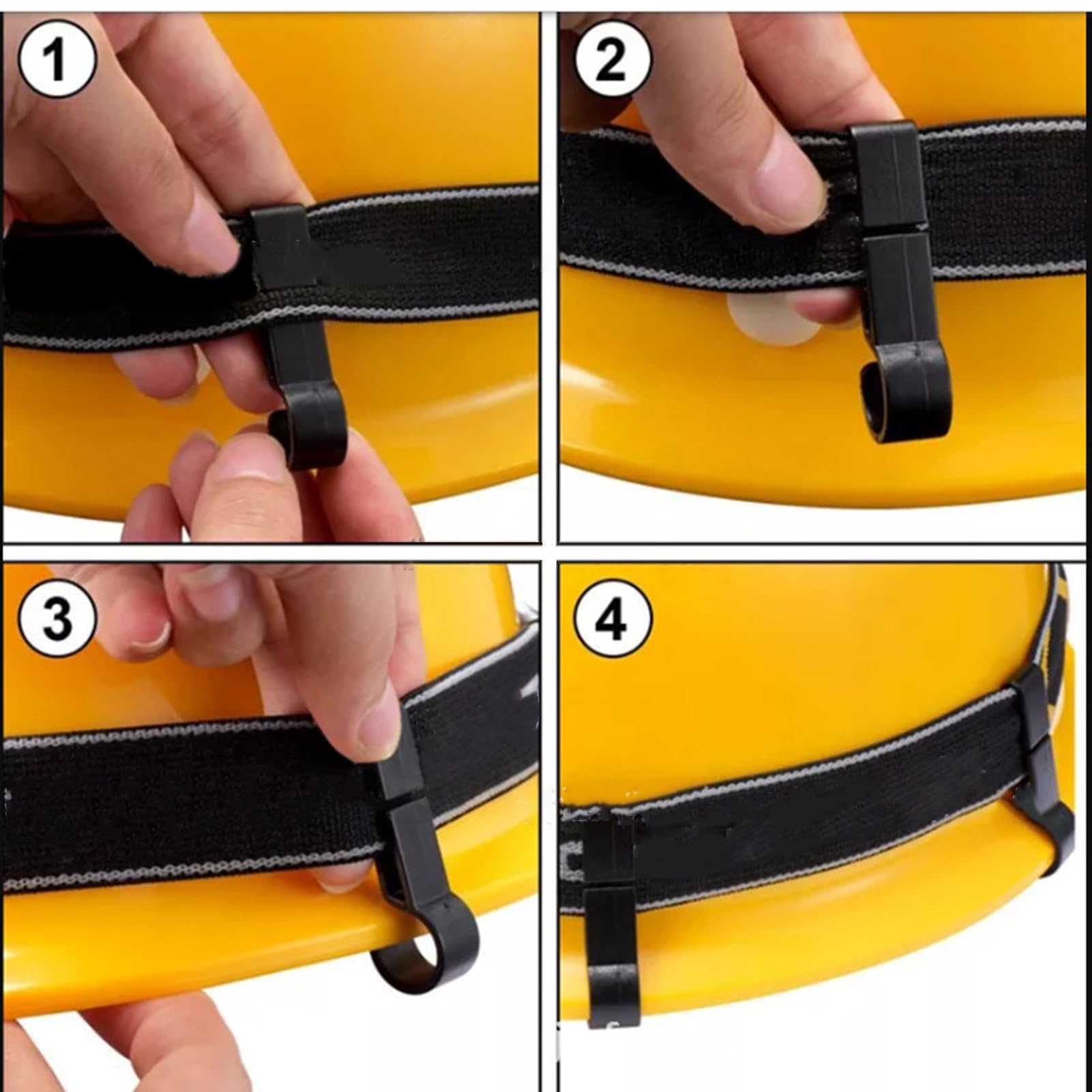 Ganchos para Frontales De Casco | 10 Piezas Ganchos para Lámparas Frontales | Accesorio De Sujeción para Cascos | para Mantenimiento Construcción Trabajo Industrial Espeleología Petrolero