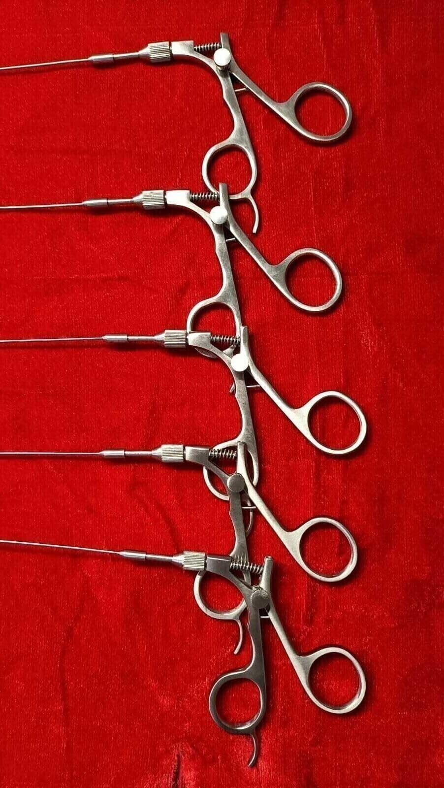 Grasper Urologie 5FR 40cm - Instrument Réutilisable En Acier Inoxydable - Pour Hystéroscopie Et Biopsie - Lot De 2
