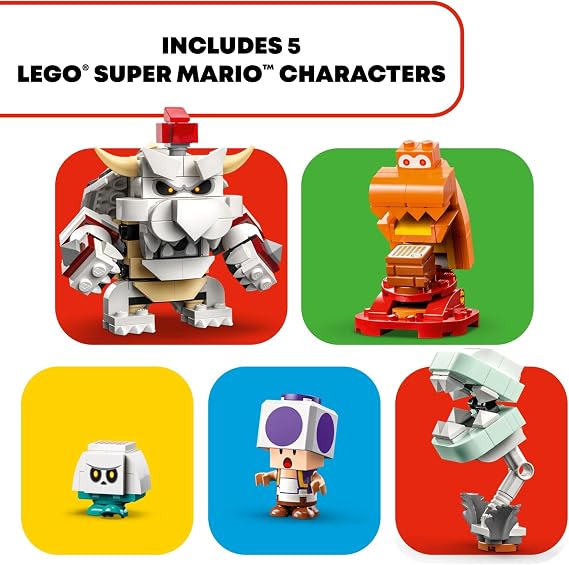 LEGO Super Mario Dry Bowser Castle Battle Expansion Set 71423 Buildable Game with 5 Super Mario Figure Collector Playset Combines Starter Course Super Mario Gift Set Ages 8-10 Medium 6425894
