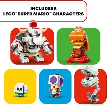 LEGO Super Mario Dry Bowser Castle Battle Expansion Set 71423 Buildable Game with 5 Super Mario Figure Collector Playset Combines Starter Course Super Mario Gift Set Ages 8-10 Medium 6425894