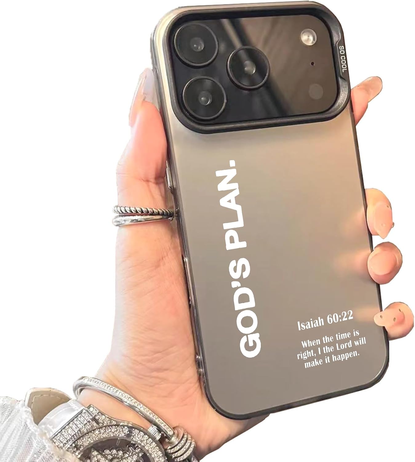 God's Plan Phone Case for iPhone 17 Pro Max – Bible Verse Christian Cross Cover, Full-Body Protective PC Case for iPhone 17/16/15/14/13 Pro Max