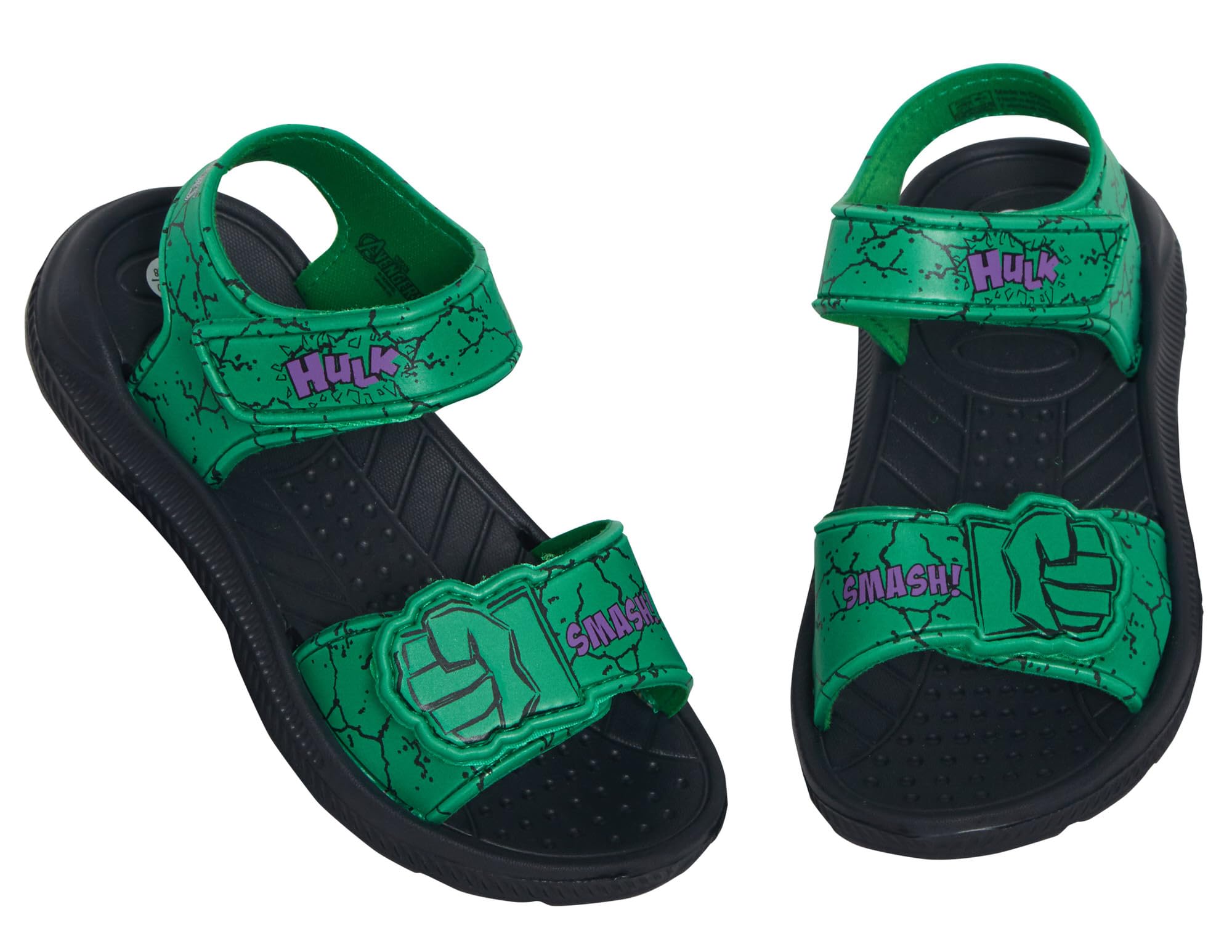 Marvel Incredible Hulk Sandals Boys Summer Sliders EVA Beach Shoes