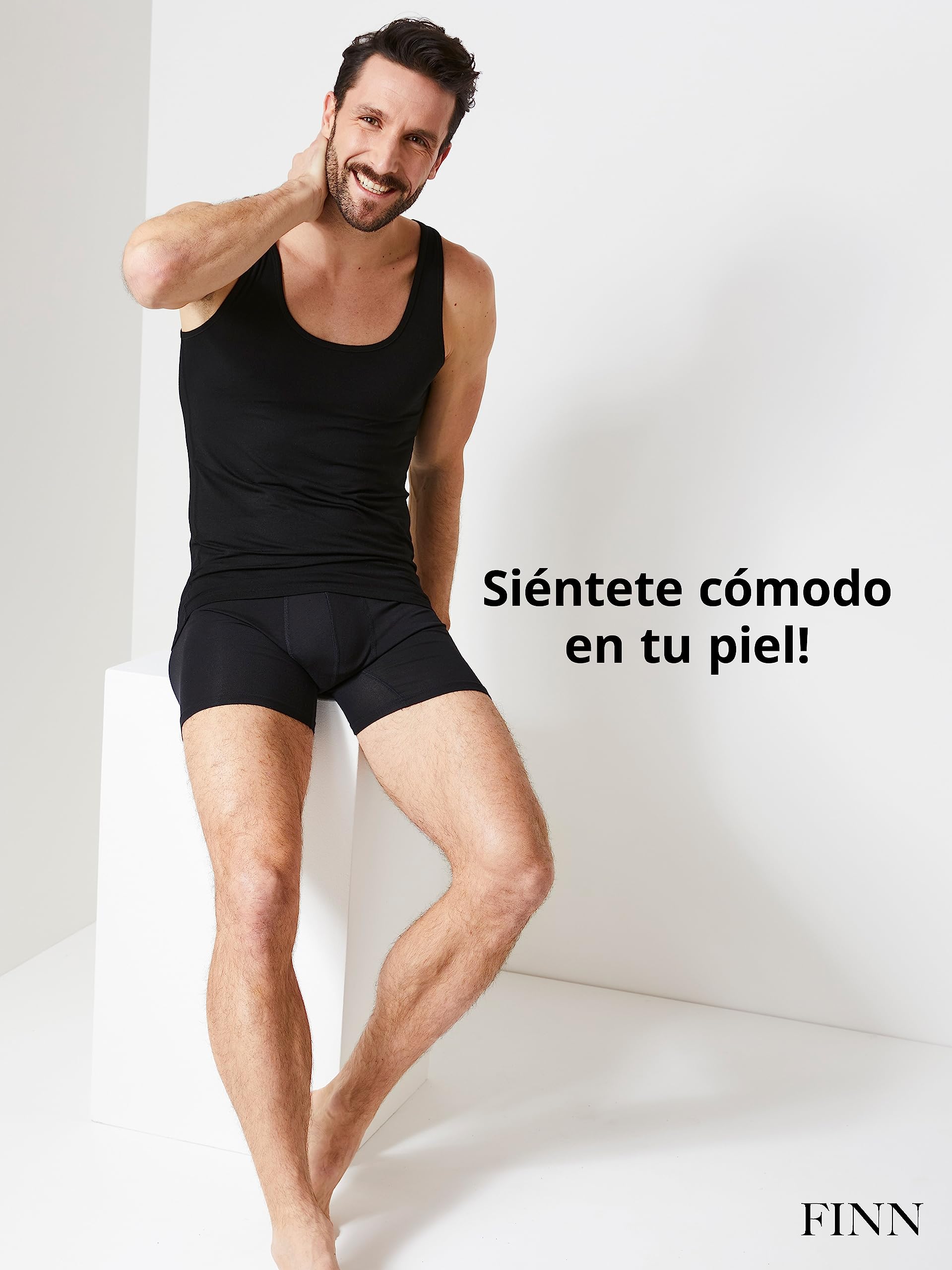 FINN Camiseta de Tirantes Business para Hombre - Camiseta Interior de Tejido Original Lenzing® Modal - la Camiseta sin Mangas Debajo de Camisas y Trajes