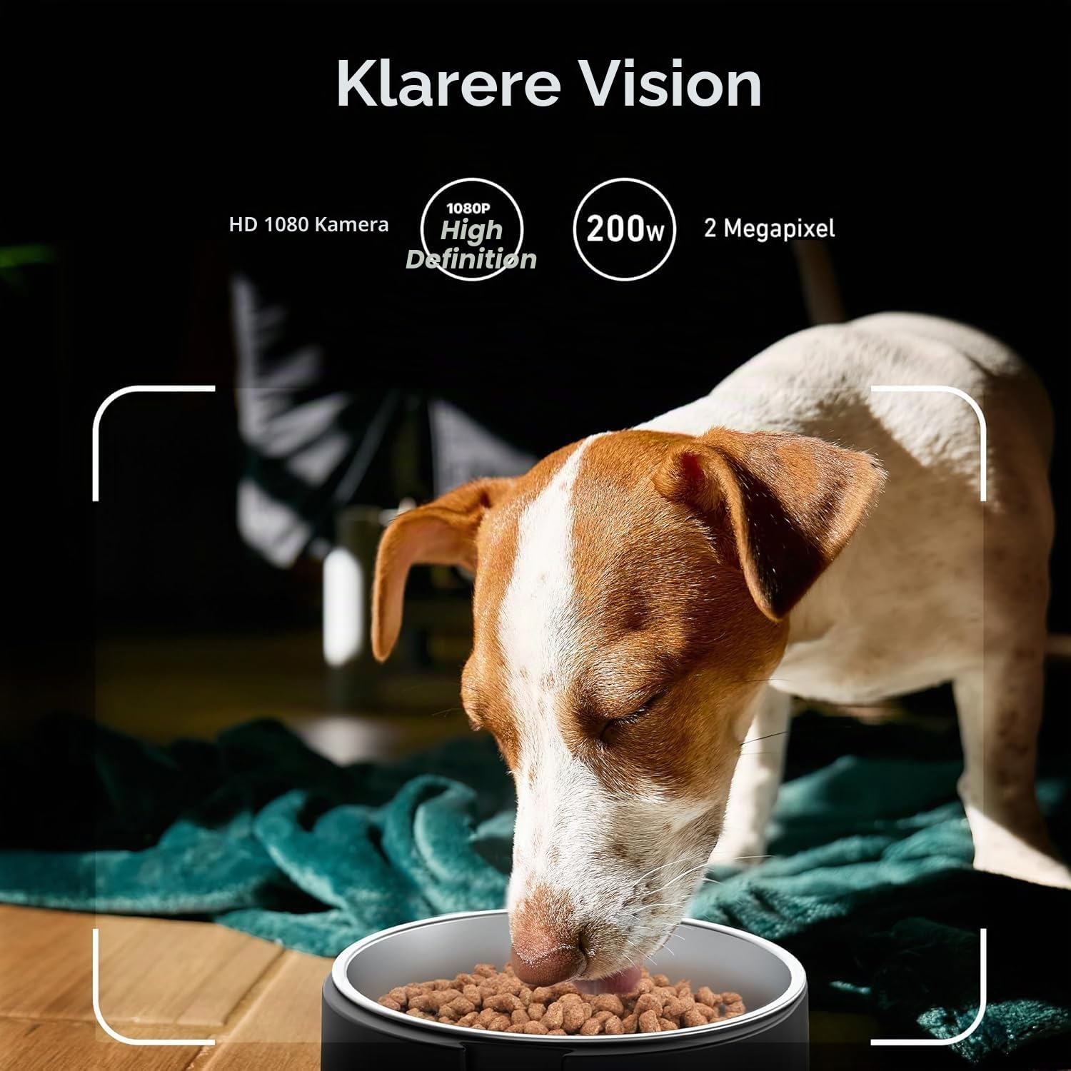 Automatischer Futterspender für Hunde und Katzen mit Kamera & WLAN - 8L/34 Tassen, 1080P Nachtsicht, 2.4 & 5G WiFi, 2-Wege-Talk, 10s Sprachaufnahme, Zeitgesteuerter Futterspender, bis zu 99 Portionen