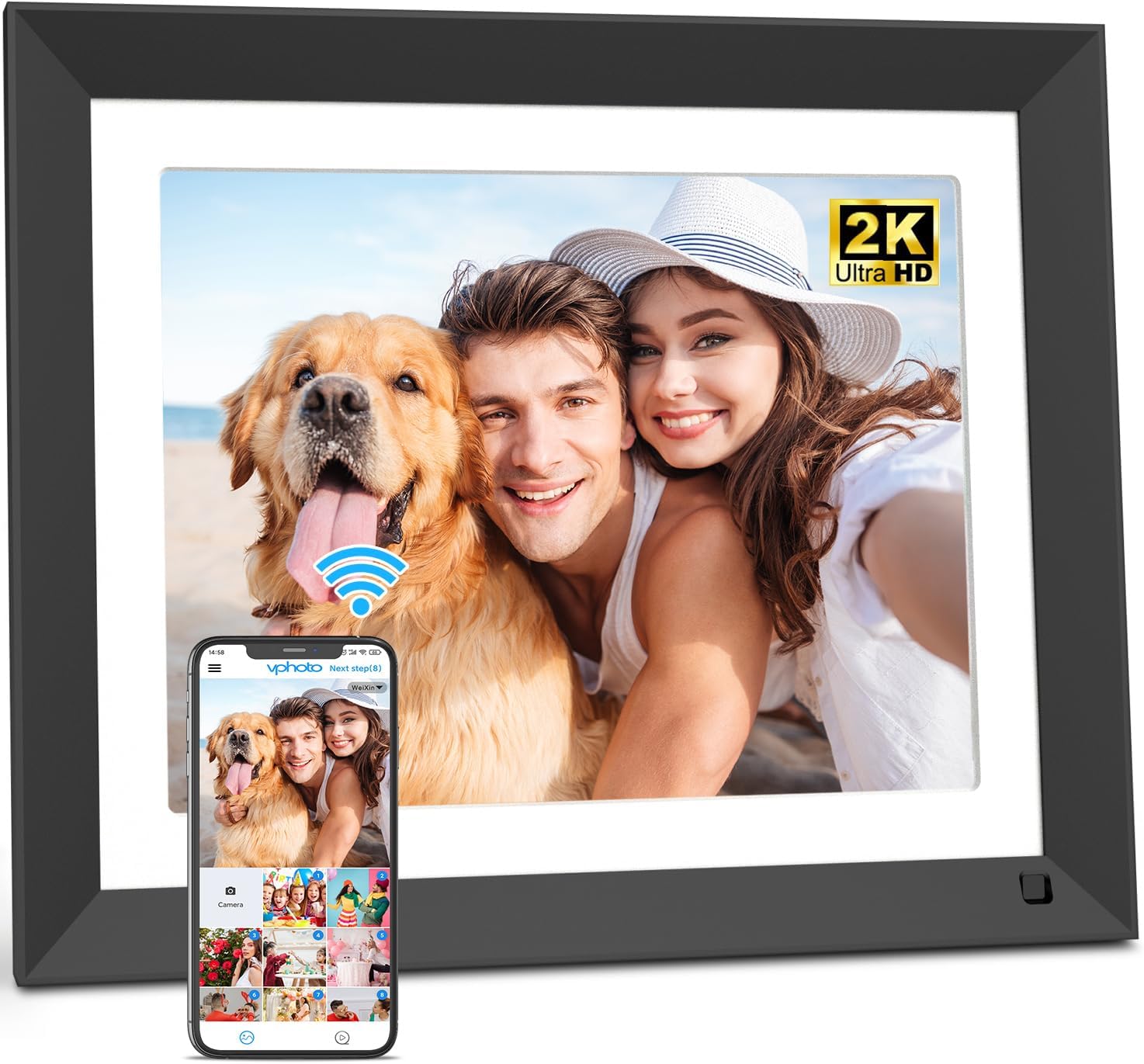 Digital Picture Frame 11" Dual-WiFi-Photo-Frame - 2K 16GB Smart Frame, 2176x1600 FHD IPS Touch Screen, Motion Sensor, Digital Frames for Photos or Videos via App or Email, Free Cloud, Gift for Mom Dad