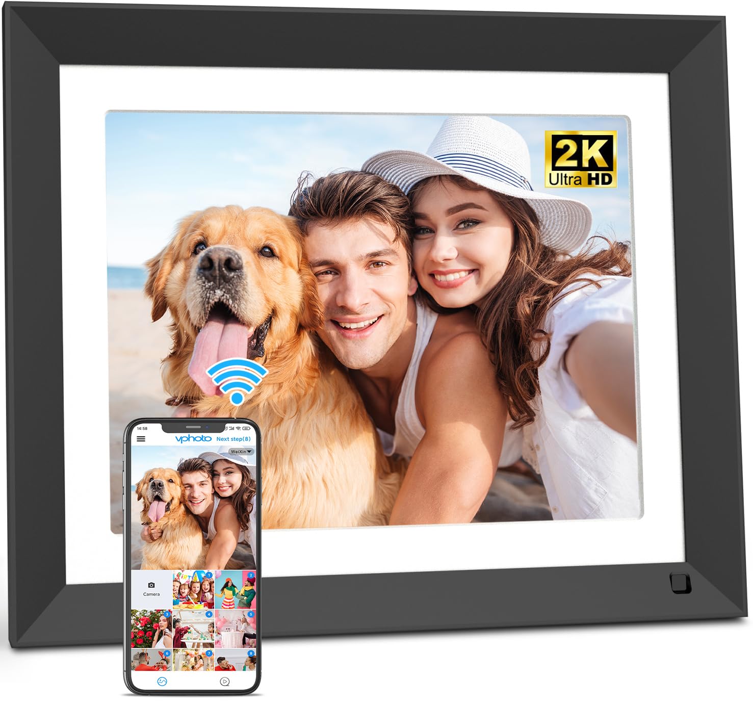 Digital Picture Frame 11" Dual-WiFi-Photo-Frame - 2K 16GB Smart Frame, 2176x1600 FHD IPS Touch Screen, Motion Sensor, Digital Frames for Photos or Videos via App or Email, Free Cloud, Gift for Mom Dad