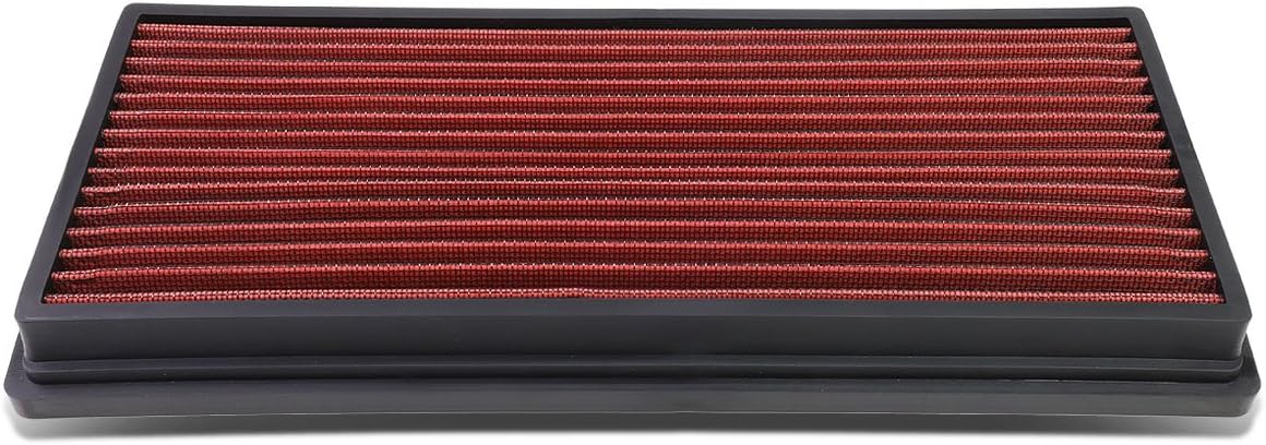 DNA Motoring AFPN-100-RD Clean Air Washable Drop In Panel Air Filter Enhance Engine Performance Power & Acceleration Improve [Compatible with 96-01 Jeep Wrangler 2.5L, 4.0L]