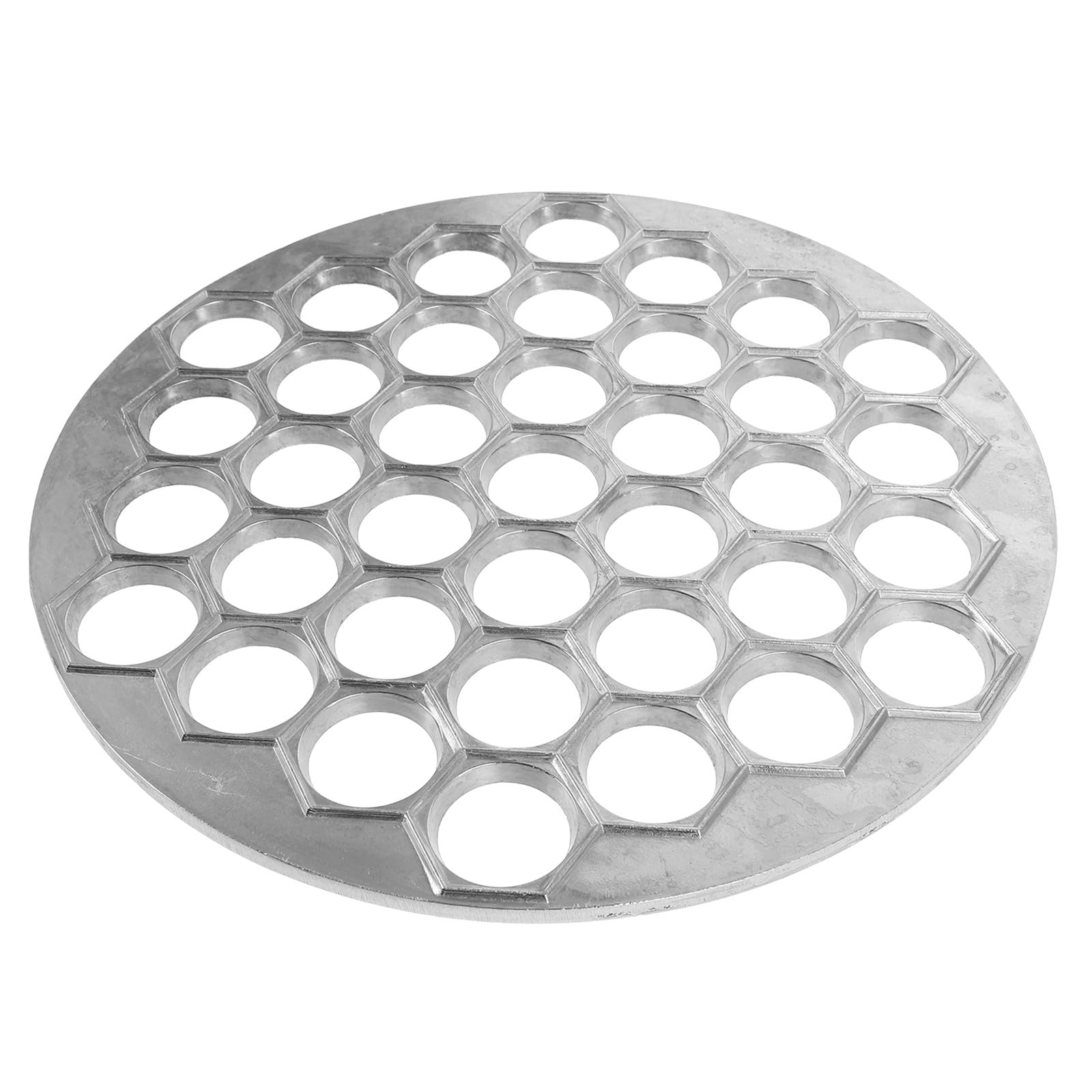 Uonlytech Molde de Aleación para Hacer Dumplings Casera Máquina para Empanadillas de 37 Unidades Herramienta de Cocina Ligera y Práctica en Color Plata para Hogar y Restaurantes