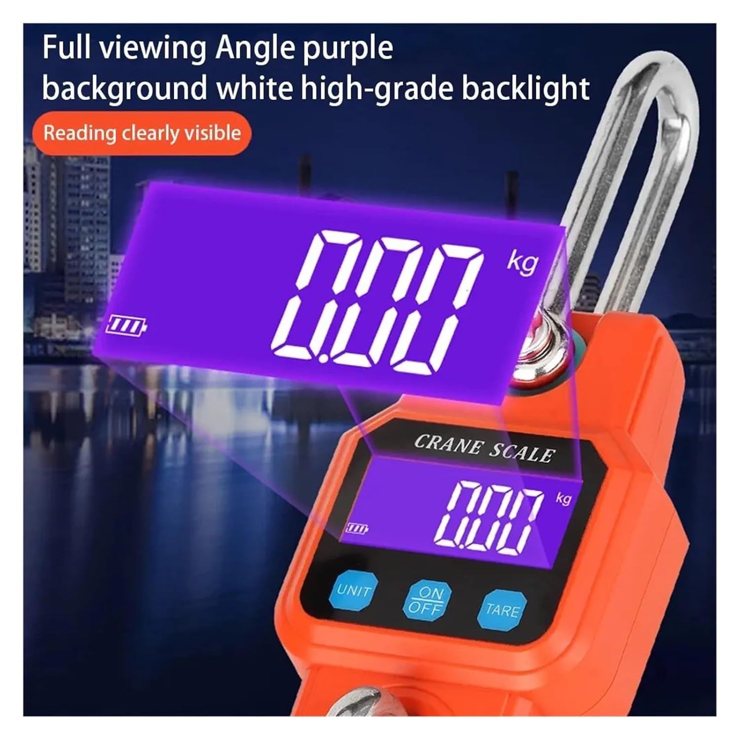 Hanging Scale Luggage Scales Digital Crane Portable Electronic Hook,Charging Bluetooth Mini Lifting for Household Use