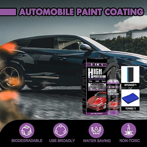 Miniatura 2 de Newbeeoo - Aerosol para revestimiento de automóvil, spray 3 en 1 de alta protección, spray de revestimiento de cerámica rápido 3 en 1 para