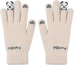 Guanti Touch Screen Invernali per Donna Guanti Termici a Maglia Gloves Winter per Sci,Ciclismo,Escursionismo,Campeggio,Regalo di Natale