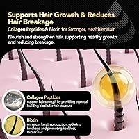 Vista 5 de Vitaminas para el crecimiento del cabello para mujeres con biotina, péptidos de colágeno, vitamina C y omega-3 – 90 cápsulas – Suplementos capilares