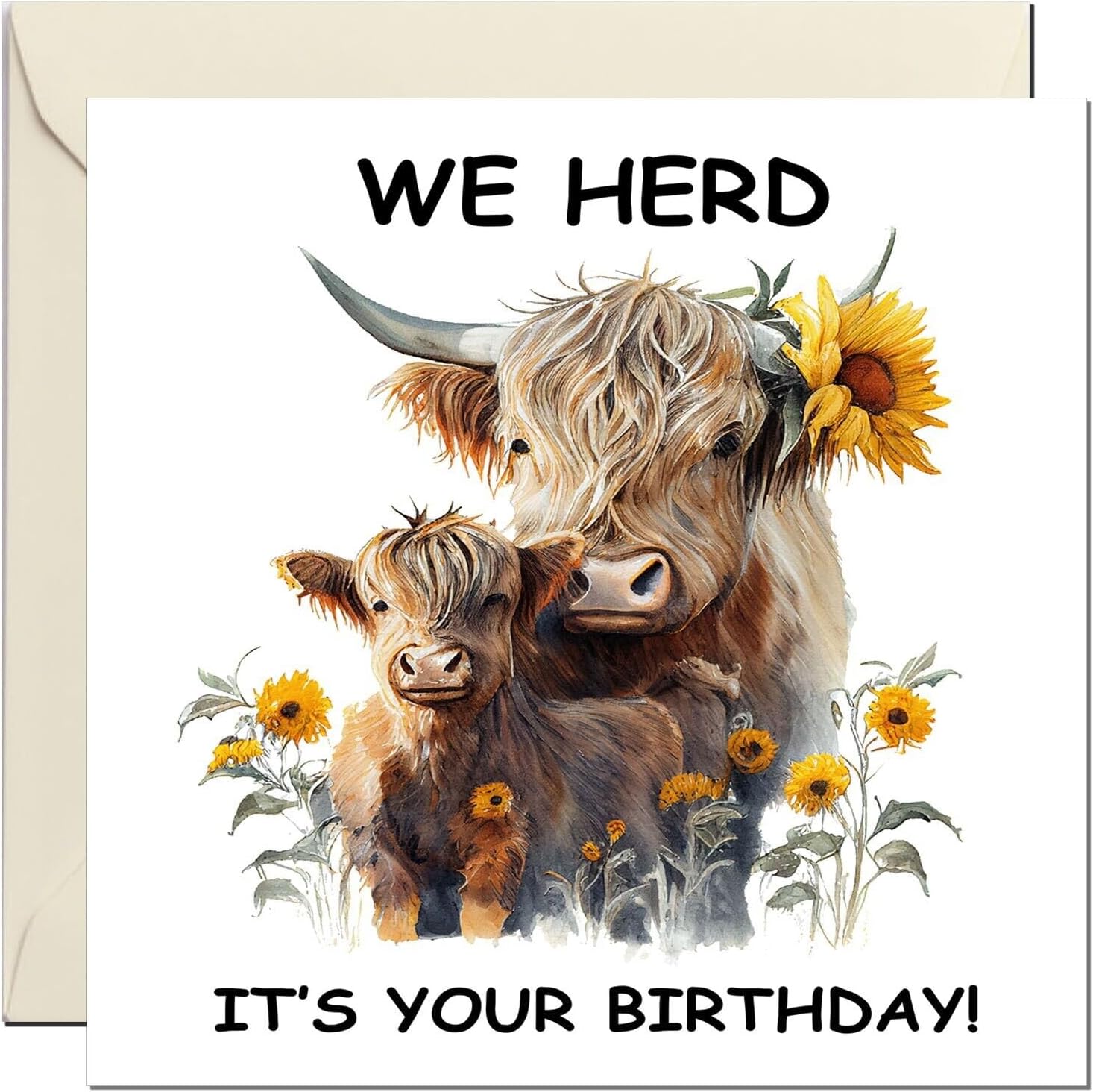 Herd T's Your Brthday Cow Puns Funny Humor Brthday Card Brtsh - View #5