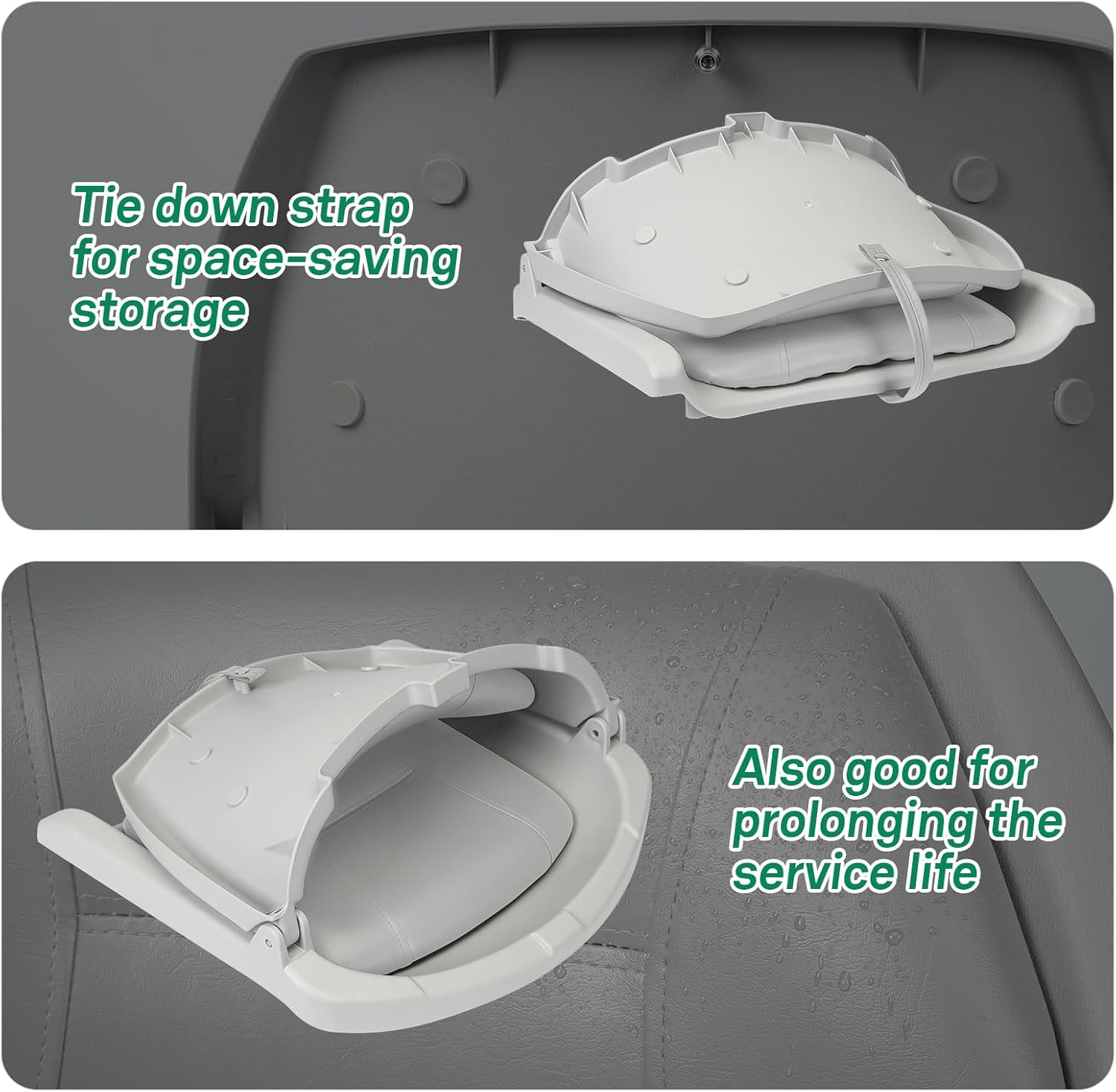 Folding Boat Seat Padded Folding Boat Chair with Backrest Marine BassJon Boat Seat