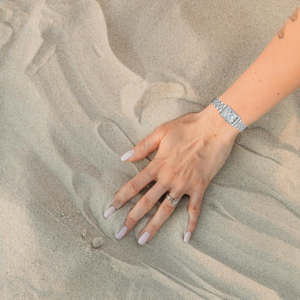 BESTKANG Rectangle Watches for Women Stainless Steel Strap Womens Watch Dainty Fashion Waterproof Square Women's Wrist Watch - Image 3