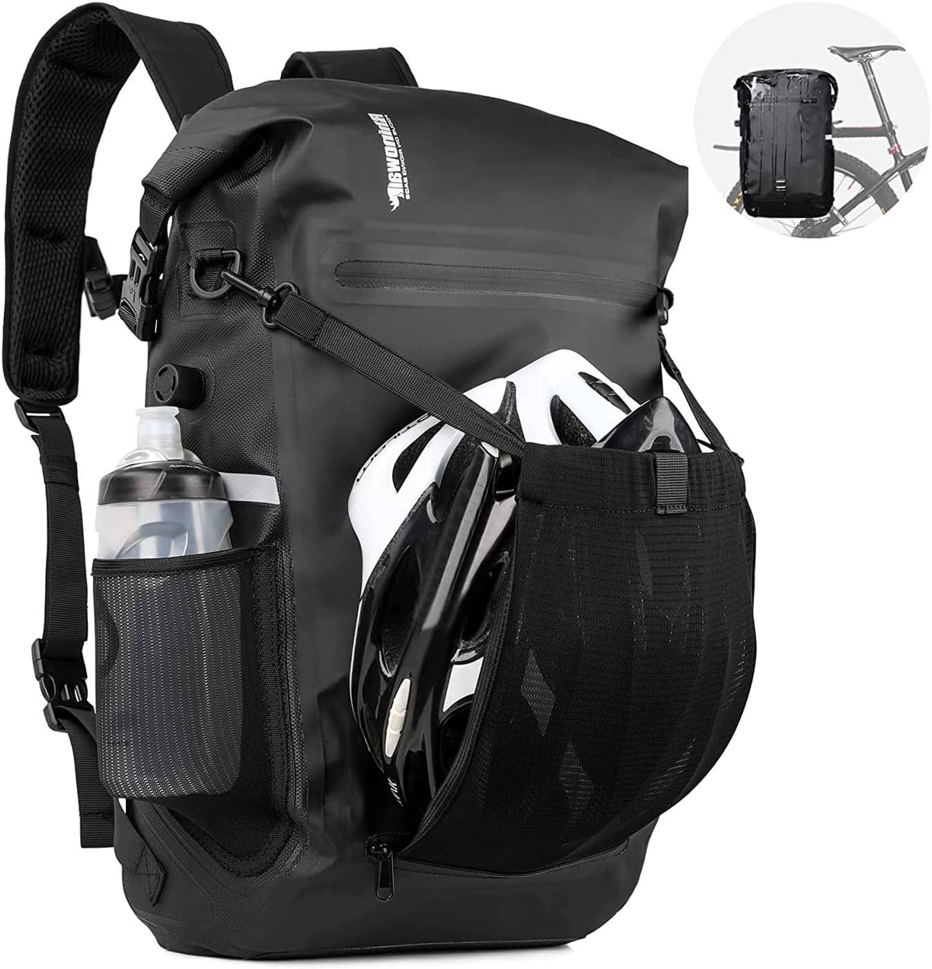 Bike Pannier Bag Waterproof 22L Bicycle Rear Rack Trunk Bag for Cycling Bicycling Traveling Riding