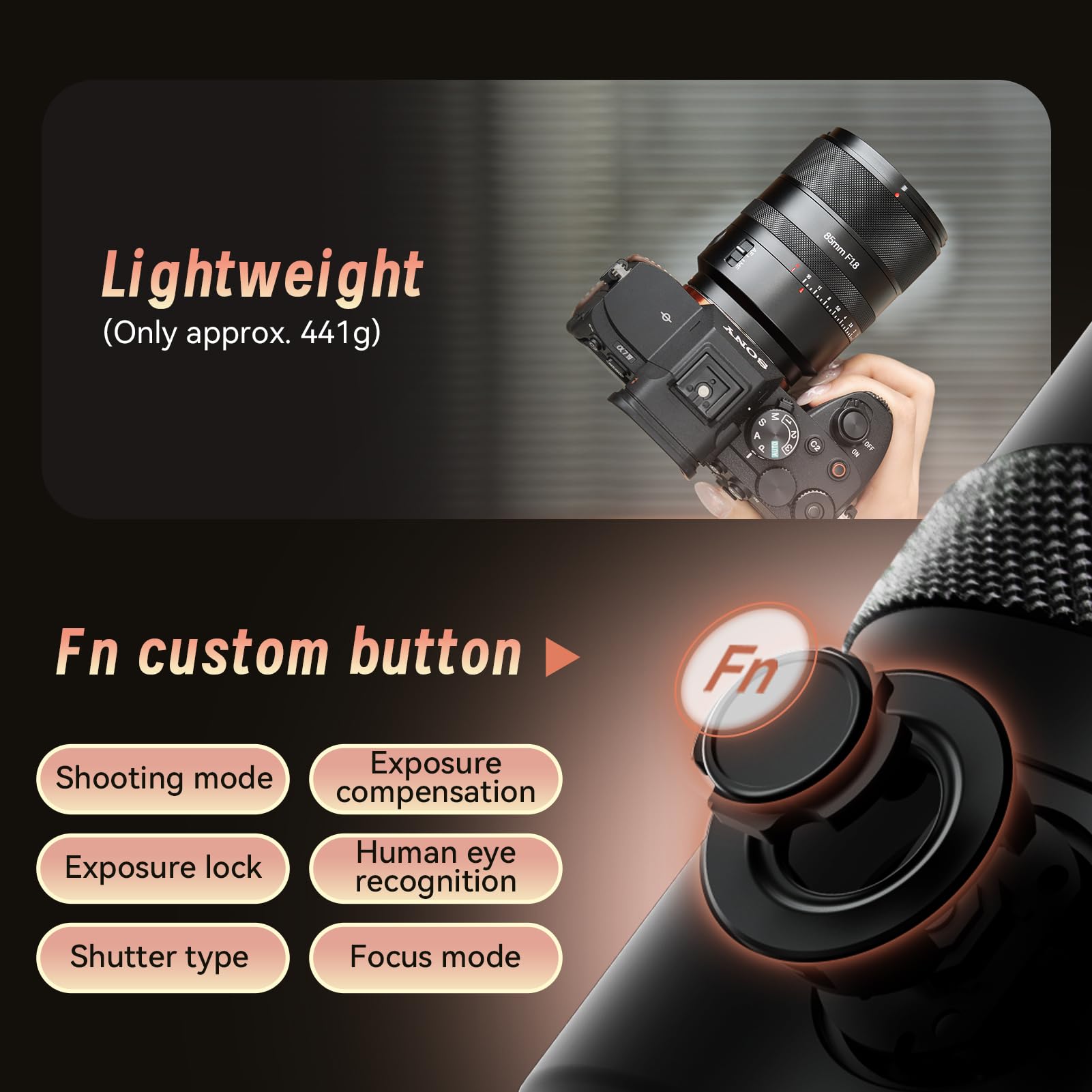 AstrHori AF 85 mm f/1.8 II Objectif Plein Format autofocus à focale Fixe pour Portrait for Nikon à Monture Z appareils Photo Hybrides (Noir)